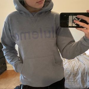 Lulu chambray Logo hoodie